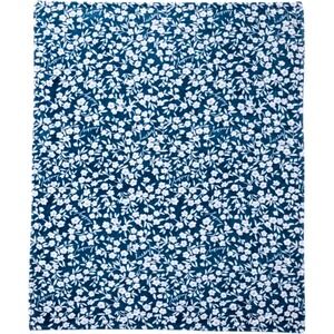 Lucky Brand Throw Blanket Teal Blue Floral Plush Fleece Soft Cozy Cottagecore